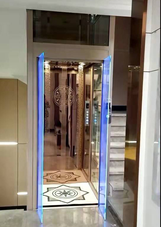室內(nèi)電動雙開門家用小型電梯